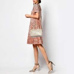 Pre Owned Coach Beige Leather Mini Bennett Satchel