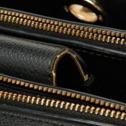 Coach Black Leather Turnlock Carryall 29 Satchel 