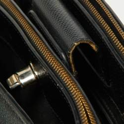 Coach Black Leather Turnlock Carryall 29 Satchel 