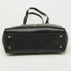 Coach Black Leather Turnlock Carryall 29 Satchel 