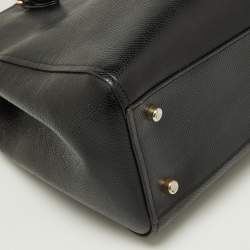 Coach Black Leather Turnlock Carryall 29 Satchel 