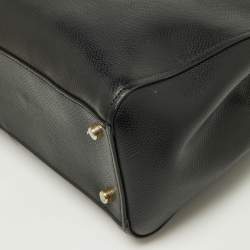 Coach Black Leather Turnlock Carryall 29 Satchel 