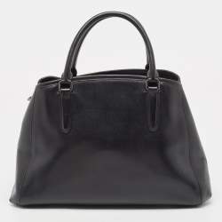 Pre Owned Coach Black Leather Embellished Margot Carryall Satchel