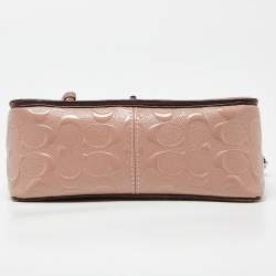 Coach Pink Signature Patent Leather Lex Crossbody Bag