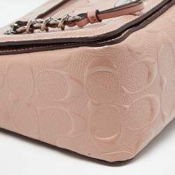 Coach Pink Signature Patent Leather Lex Crossbody Bag