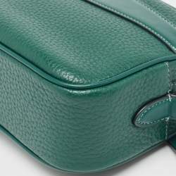 Pre Owned Coach Green Leather Camera Bag