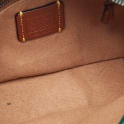 Pre Owned Coach Green Leather Camera Bag