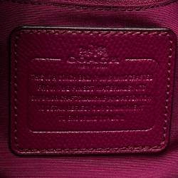 Coach Purple/Brown Signature Coated Canvas and Leather Harley Hobo