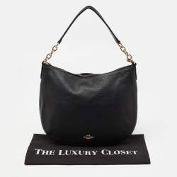 Pre Owned Coach Black Leather Chelsea Hobo