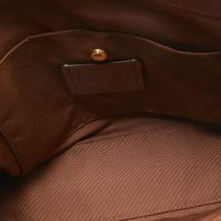 Pre Owned Coach Brown Signature Coated Canvas Small Christie Carryall Satchel