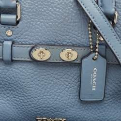 Pre Owned Coach Blue Leather Swagger 20 Tote