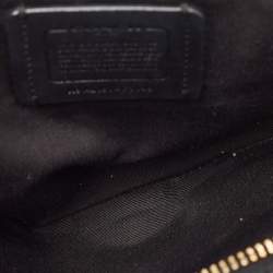 Coach Brown/Black Signature Coated Canvas and Leather Box Top Handle Bag
