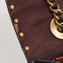 Pre Owned Coach Black Leather Rivets Parker Crossbody Bag