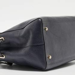 مملوكة مسبقًا Coach Navy Blue Leather Swagger 33 Tote