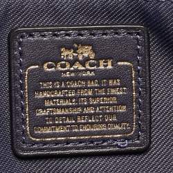 مملوكة مسبقًا Coach Navy Blue Leather Swagger 33 Tote