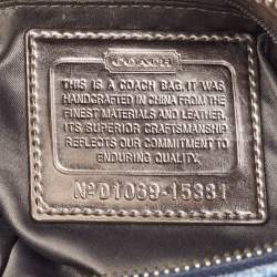 Pre Owned Coach Blue/Silver Sequins and Leather Groovy Hobo