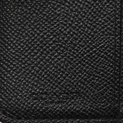 Coach Black Leather Trifold Compact Wallet