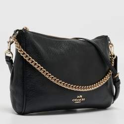 Coach Black Leather Carrie Crossbody Bag