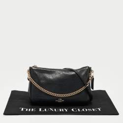 Coach Black Leather Carrie Crossbody Bag