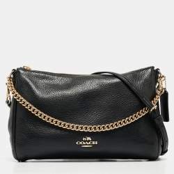 Coach Black Leather Carrie Crossbody Bag