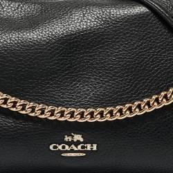 Coach Black Leather Carrie Crossbody Bag