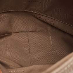 Pre Owned Coach Taupe Leather Cary Hobo
