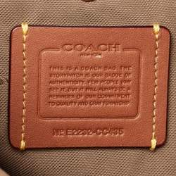 Pre Owned Coach Taupe Leather Cary Hobo