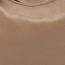 Pre Owned Coach Taupe Leather Cary Hobo