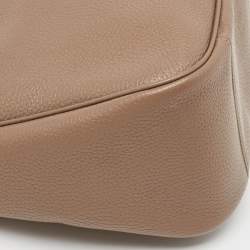 Pre Owned Coach Taupe Leather Cary Hobo