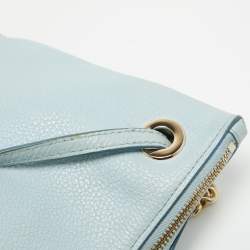 Coach Blue Leather Zip Chain Crossbody Bag