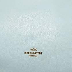 Coach Blue Leather Zip Chain Crossbody Bag