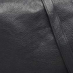 Pre Owned Coach Black Leather Abby Duffle Bag