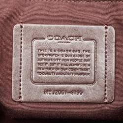 Coach Black Signature Coated Canvas and Leather Hamilton Briefcase Bag