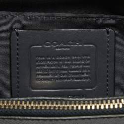 Pre Owned Coach Navy Blue Leather Mini Brooke Carryall Satchel