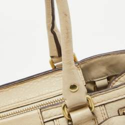 Pre Owned Coach Off White Leather Hampton Tote