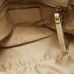 Pre Owned Coach Off White Leather Hampton Tote