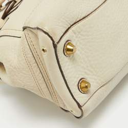 Pre Owned Coach Off White Leather Hampton Tote