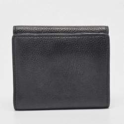 Coach Black Leather Tabby Compact Wallet