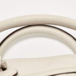 مملوكة مسبقًا Coach Off White Leather Legacy Tassel Tote