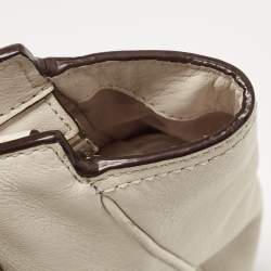 مملوكة مسبقًا Coach Off White Leather Legacy Tassel Tote