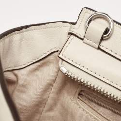 مملوكة مسبقًا Coach Off White Leather Legacy Tassel Tote