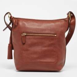 Coach Dark Brown Leather Legacy Tassel Crossbody Bag