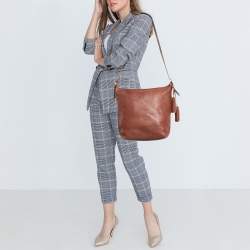 Coach Dark Brown Leather Legacy Tassel Crossbody Bag