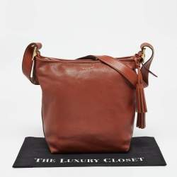 Coach Dark Brown Leather Legacy Tassel Crossbody Bag