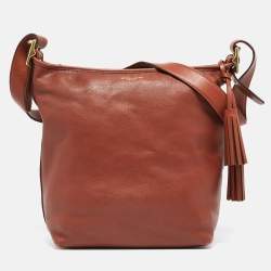 Coach Dark Brown Leather Legacy Tassel Crossbody Bag