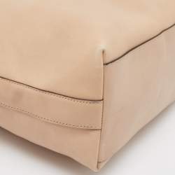 Pre Owned Coach Beige Leather Legacy Tassel Shoulder Bag