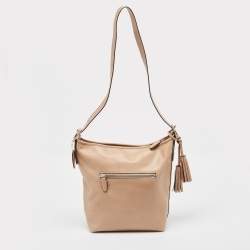 Pre Owned Coach Beige Leather Legacy Tassel Shoulder Bag