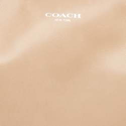 Pre Owned Coach Beige Leather Legacy Tassel Shoulder Bag