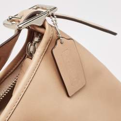 Pre Owned Coach Beige Leather Legacy Tassel Shoulder Bag