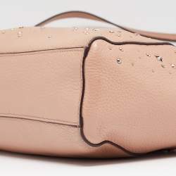 Pre Owned Coach Peach Leather Small Kelsey Satchel